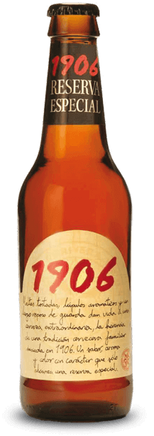 Botellín de Estrella Galicia 1906, comercializado en Salamanca por Comercial Williams