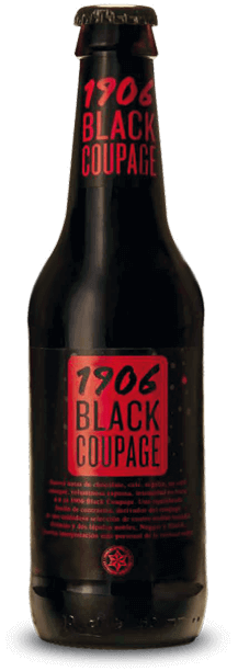 Botellín de Estrella Galicia Black Coupage, distribuido en Salamanca por Comercial Williams